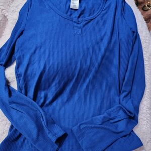 Blue Long Sleeve Women's Top